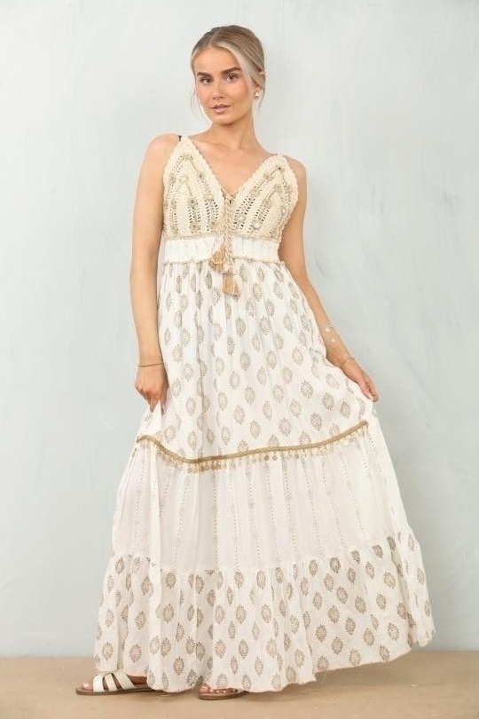 Robes longues Femme Couleurs mélangées SUMEL SK-25 Efashion Paris
