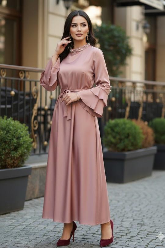 Robes longues Femme Rose MY STYLE 2306 Efashion Paris
