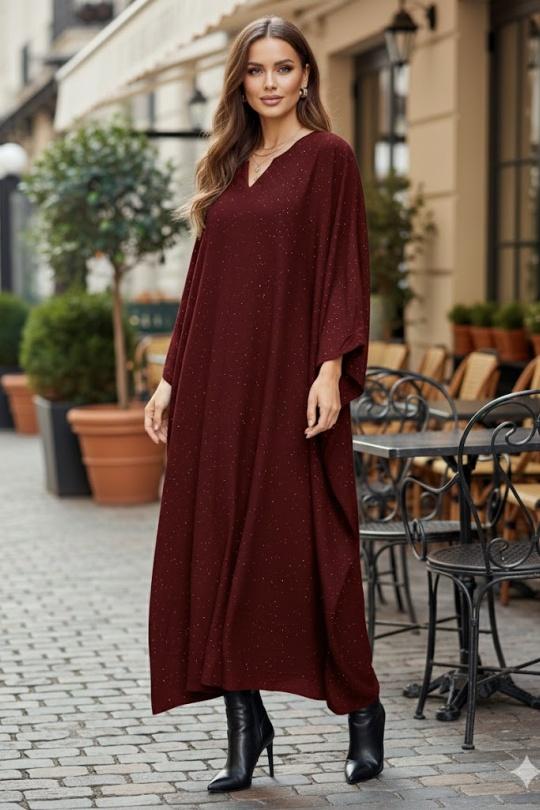 Abaya Femme Taupe MY STYLE 1766 Efashion Paris
