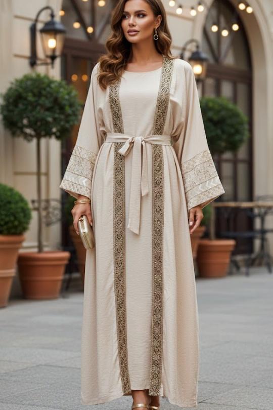 Abaya Femme Blanc MY STYLE 285 Efashion Paris