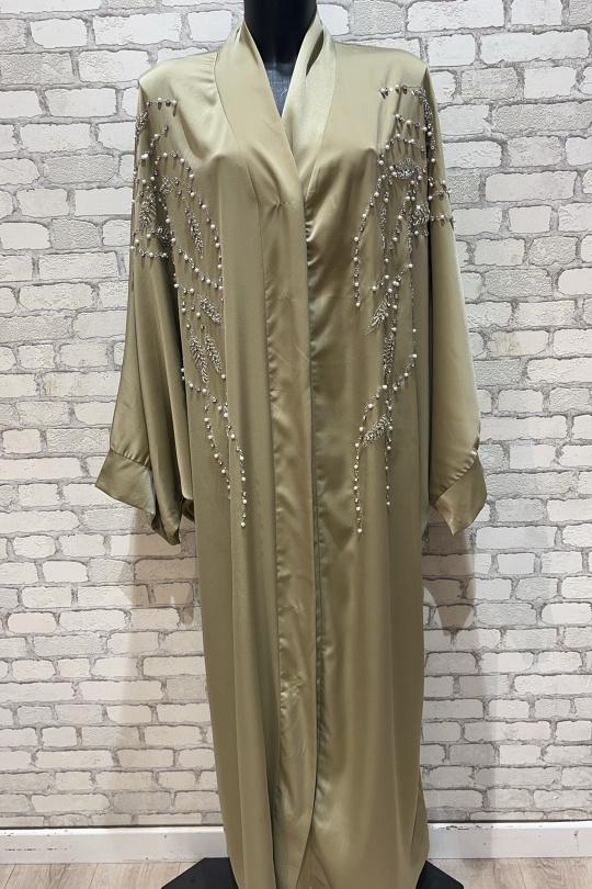 Abaya Femme Beige MY STYLE D3002 Efashion Paris