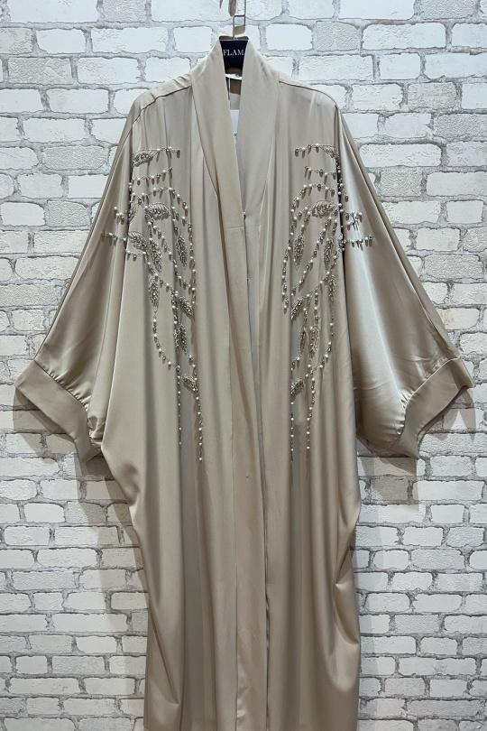 Abaya Femme Beige MY STYLE D3002 Efashion Paris