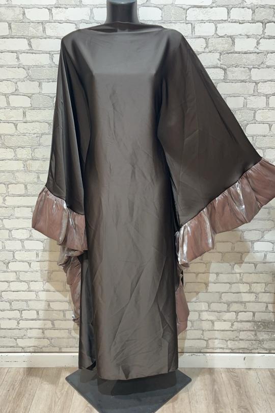 Abaya Femme Marron MY STYLE 10813 Efashion Paris