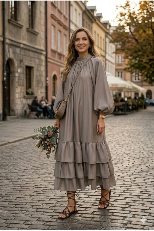 Robes longues Femme Marron MY STYLE M50262 Efashion Paris