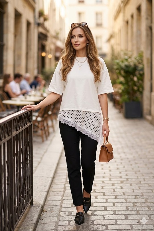 T-shirts Femme Bleu MY STYLE M60638 Efashion Paris