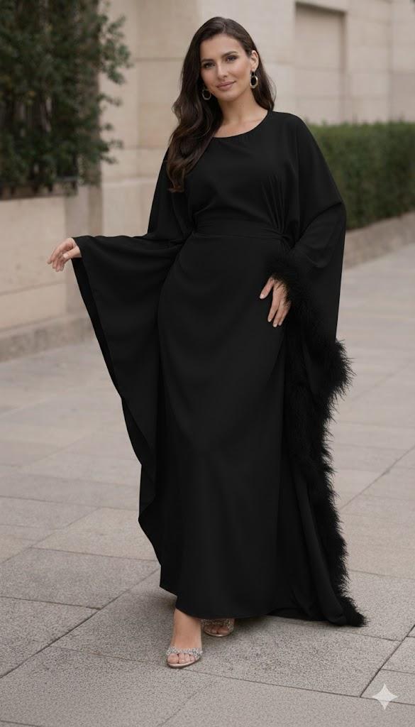 Abaya Femme Vert sapin MY STYLE 318 #c Efashion Paris