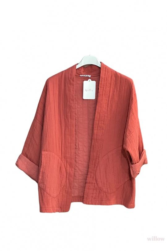 Vestes  Femme Cuivre WILLOW VESTE KIMONO EN GAZE DE COTON Efashion Paris