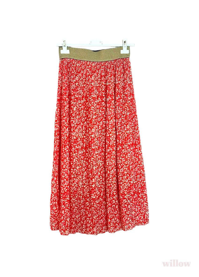 Jupes Femme JUPE PLISSÉE IMPRIMÉ FLORAL-ROUGE WILLOW | Efashion Paris ...