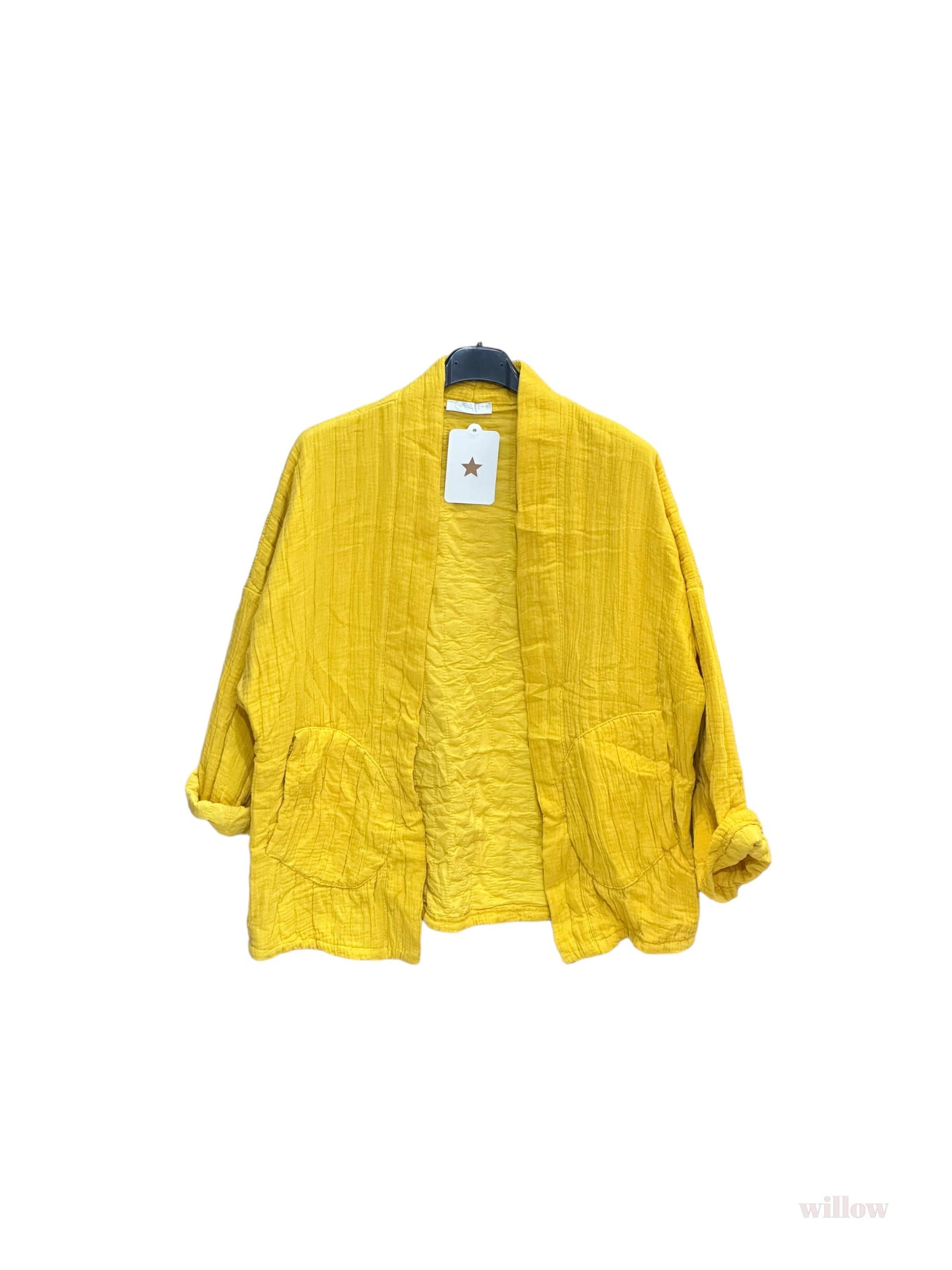 Vestes  Femme Jaune WILLOW VESTE KIMONO EN GAZE DE COTON #c Efashion Paris