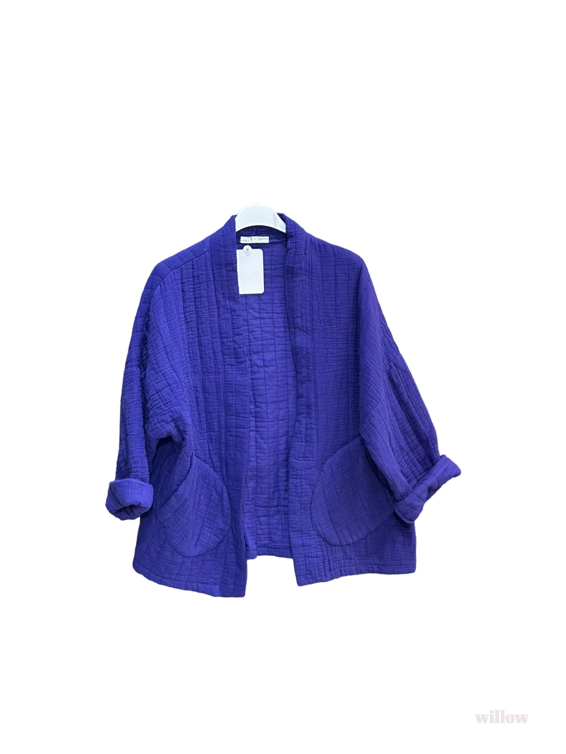 Vestes  Femme Violet WILLOW VESTE KIMONO EN GAZE DE COTON #c Efashion Paris
