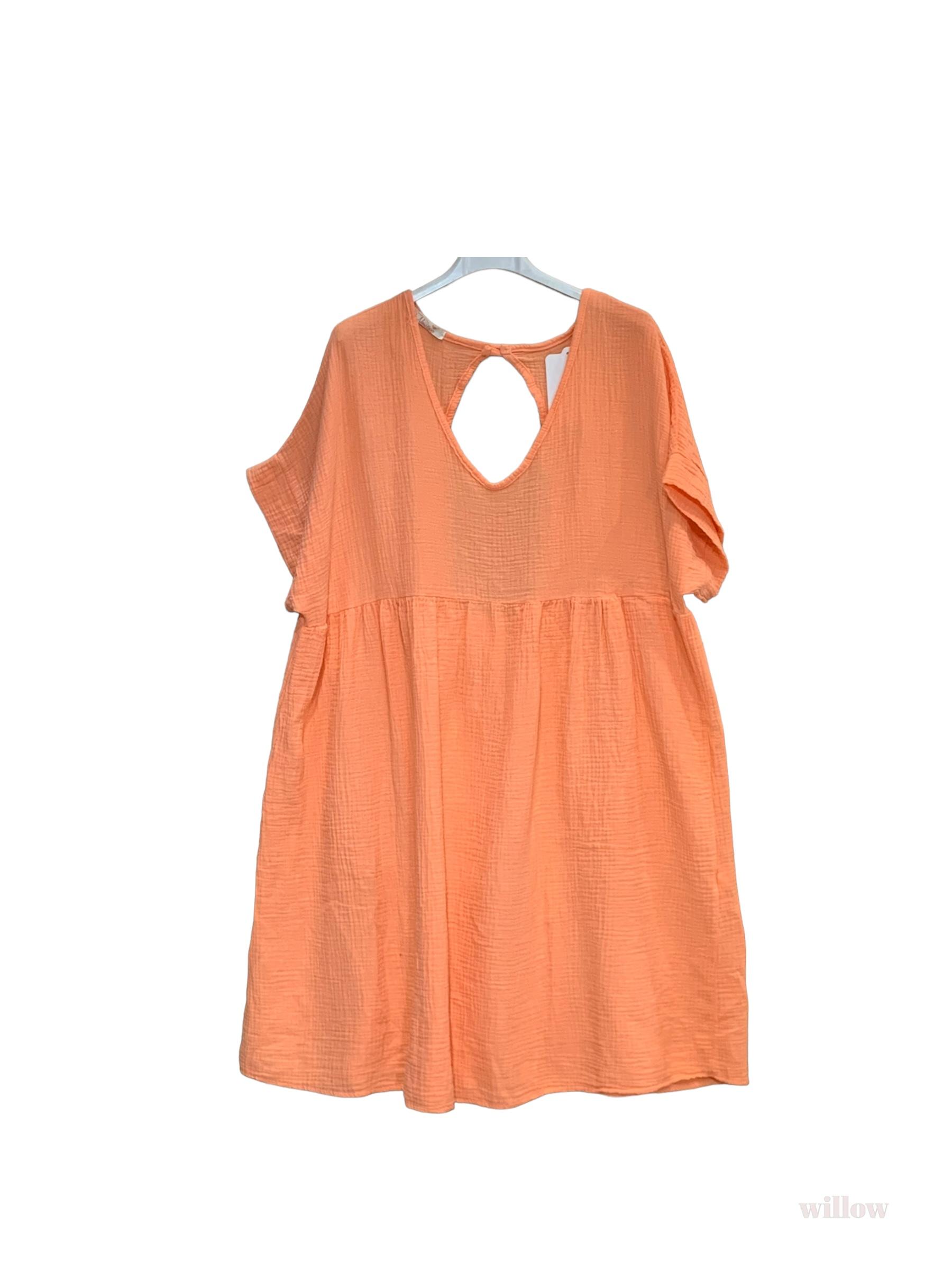 Robes courtes Femme Saumon WILLOW ROBE COURTE DOS NU GAZE DE COTON UNIE #c Efashion Paris