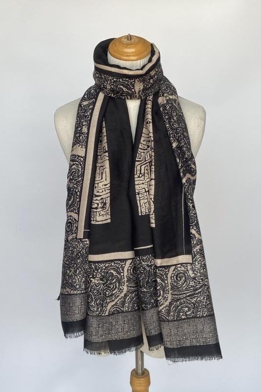 Écharpes Accessoires Noir Mac moda 1443 Efashion Paris