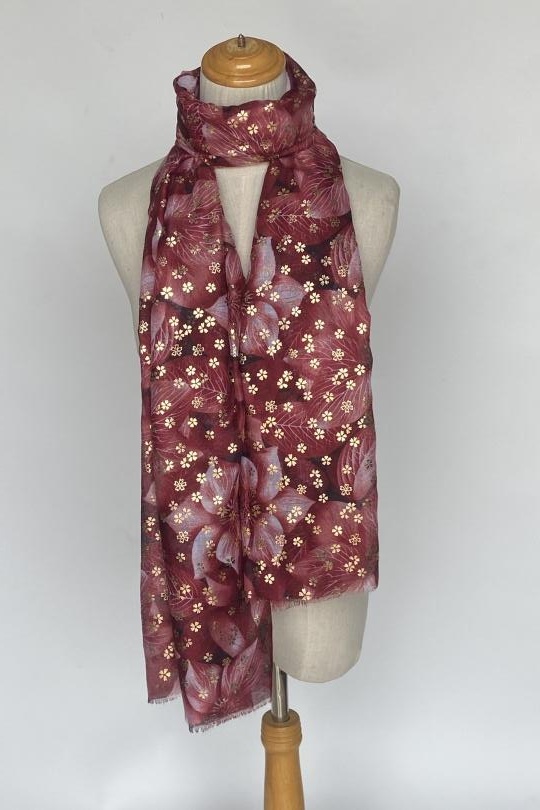 Foulards Accessoires Bordeaux Mac moda 16596 Efashion Paris