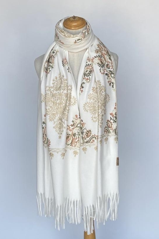 Écharpes Accessoires Blanc Mac moda 77412 Efashion Paris
