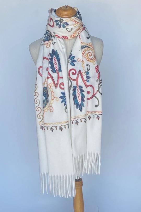 Écharpes Accessoires Blanc Mac moda 77415 Efashion Paris