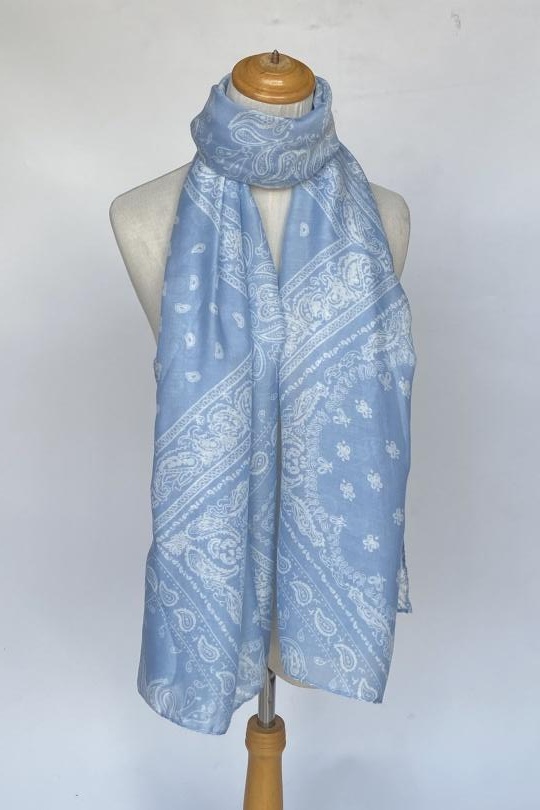 Scarves Accessories Sky blue Mac moda 26206 Efashion Paris