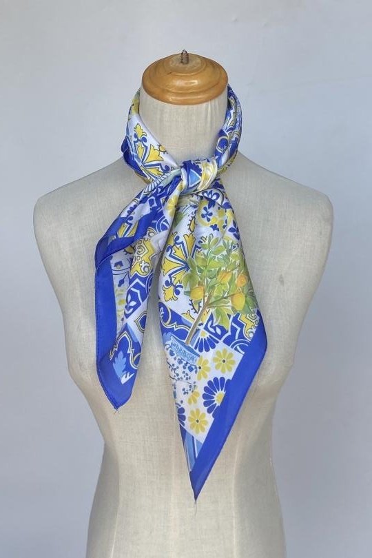 Foulards Accessoires Bleu royal Mac moda 38328-49 Efashion Paris