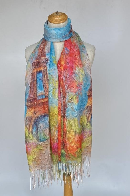 Écharpes Accessoires Bleu Mac moda 24198-2 Efashion Paris