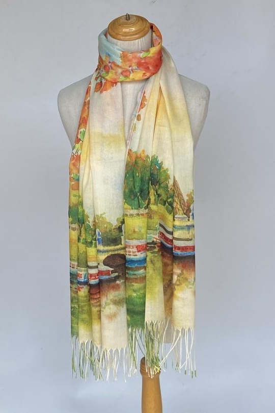 Écharpes Accessoires Vert Mac moda 24198-3 Efashion Paris