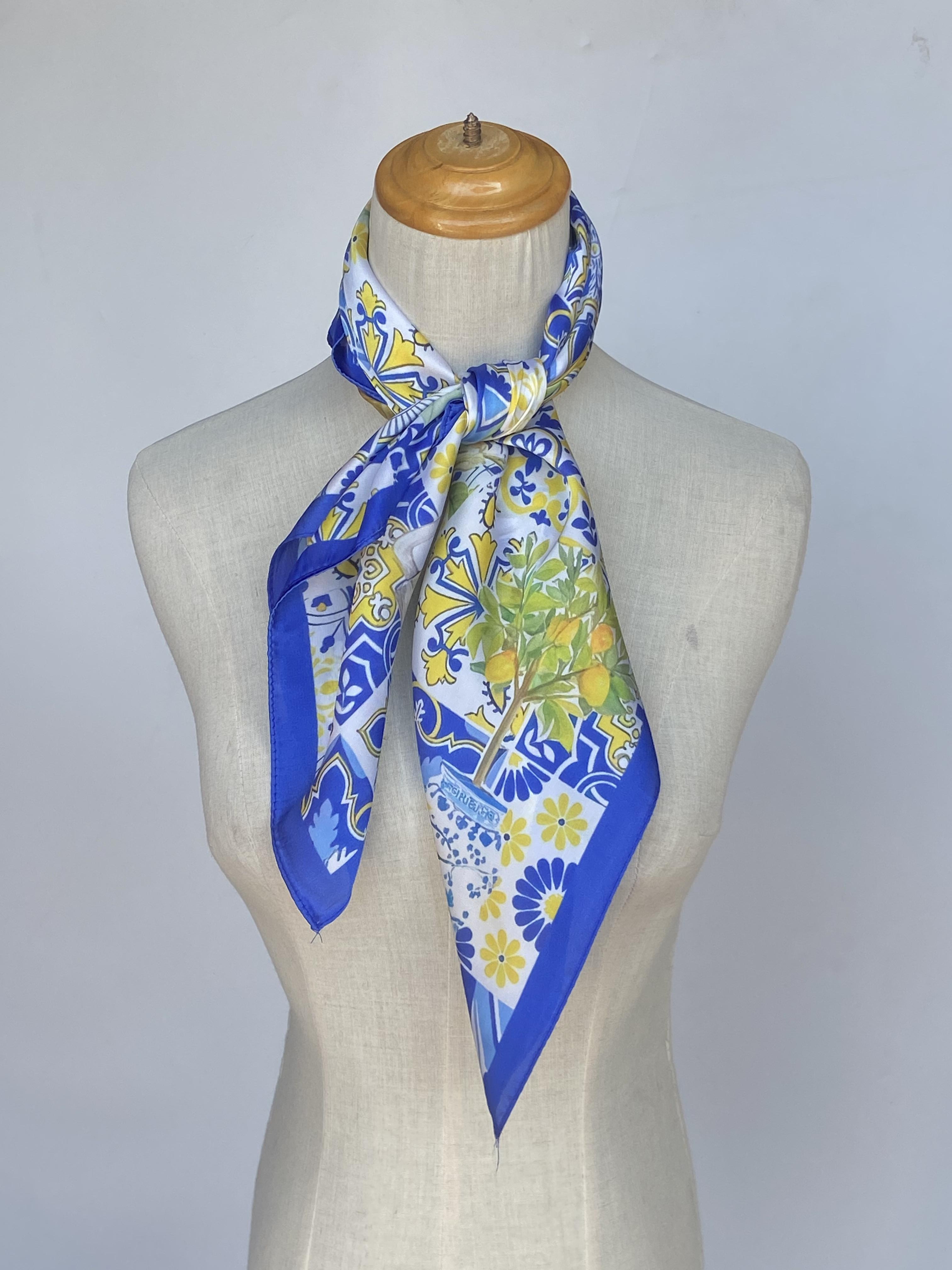 Foulards Accessoires Bleu royal Mac moda 38328-49 #c Efashion Paris