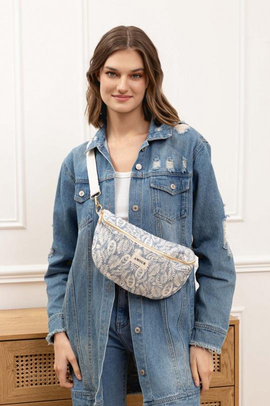 Sacs bananes Maroquinerie Bleu M&P ACCESSOIRES PL0219 Efashion Paris