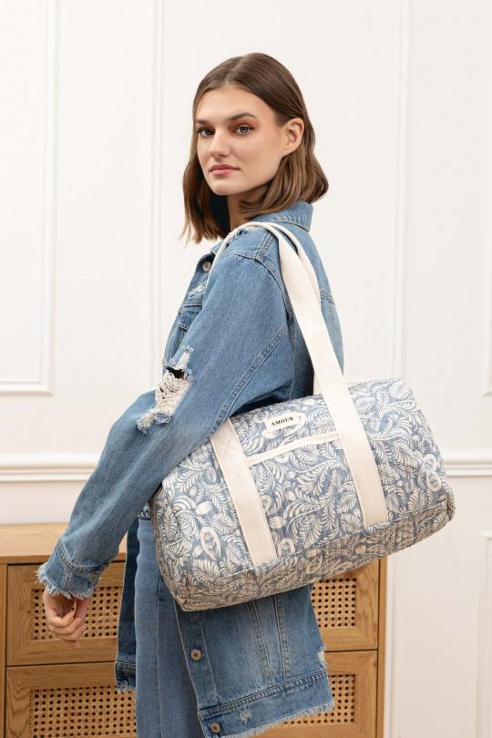 Cabas Maroquinerie Bleu M&P ACCESSOIRES PL0329 Efashion Paris