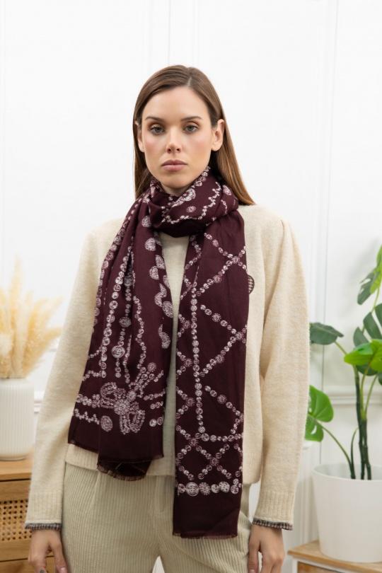 Foulards Accessoires Bordeaux M&P ACCESSOIRES C258 Efashion Paris