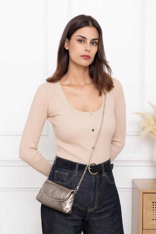 Bandoleras Marroquinería Bronze M&P ACCESSOIRES QM1517 Efashion Paris