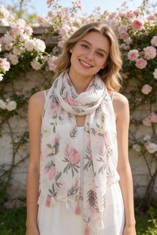 Foulards Accessoires Blanc M&P ACCESSOIRES AZ35 Efashion Paris