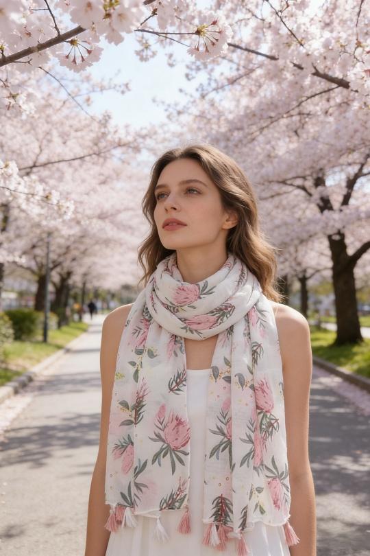 Foulards Accessoires Blanc M&P ACCESSOIRES AZ35 Efashion Paris