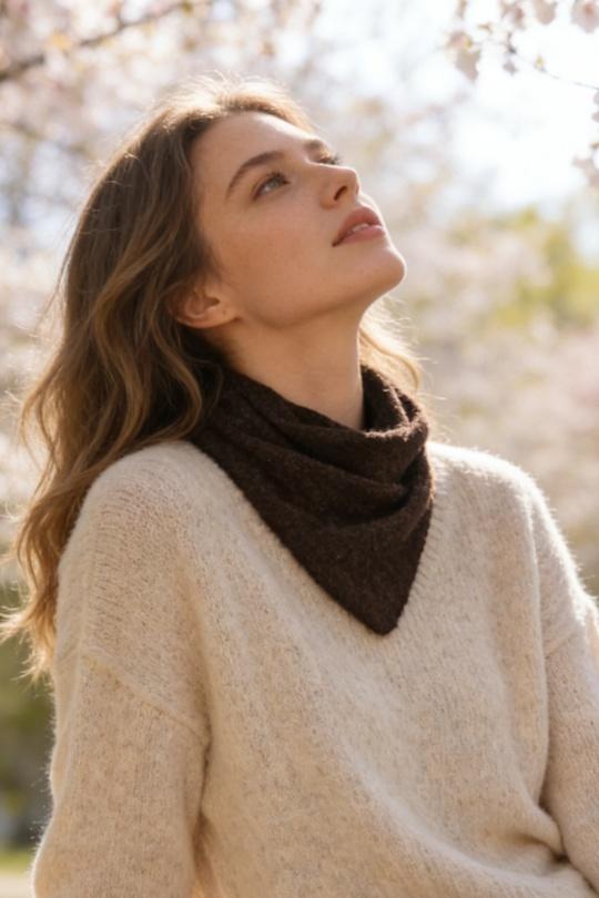 Écharpes Accessoires Taupe M&P ACCESSOIRES ZY1807 Efashion Paris