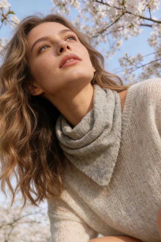 Écharpes Accessoires Taupe M&P ACCESSOIRES ZY1807 Efashion Paris