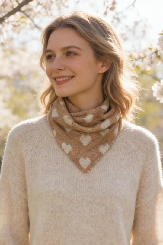 Écharpes Accessoires Beige M&P ACCESSOIRES ZY1209 Efashion Paris