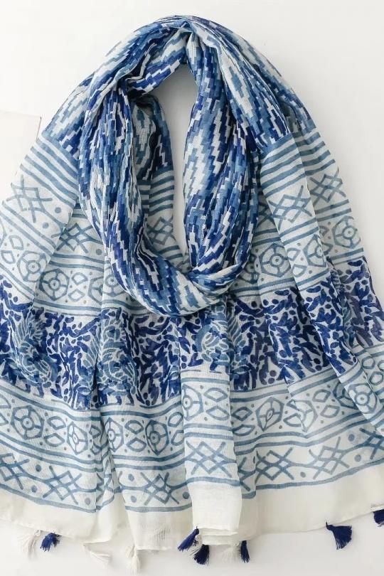 Foulards Accessoires Bleu M&P ACCESSOIRES Y121 Efashion Paris
