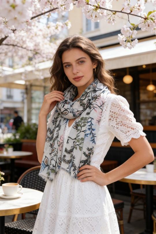 Foulards Accessoires Bleu M&P ACCESSOIRES C267 Efashion Paris