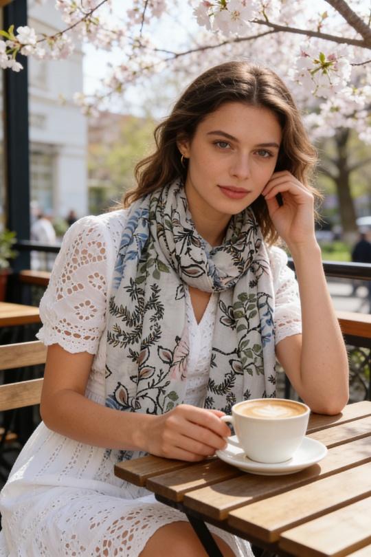 Foulards Accessoires Bleu M&P ACCESSOIRES C267 Efashion Paris