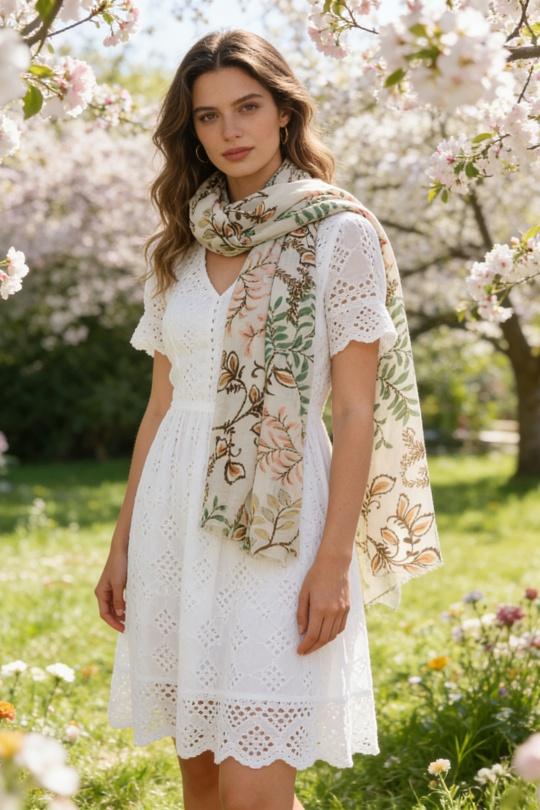 Foulards Accessoires Bleu M&P ACCESSOIRES C267 Efashion Paris