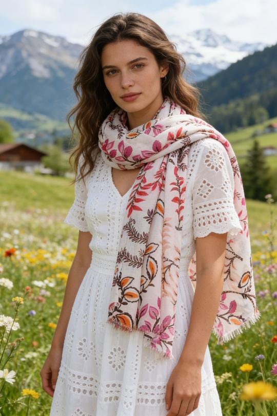 Foulards Accessoires Bleu M&P ACCESSOIRES C267 Efashion Paris