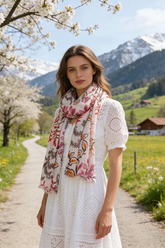 Foulards Accessoires Bleu M&P ACCESSOIRES C267 Efashion Paris