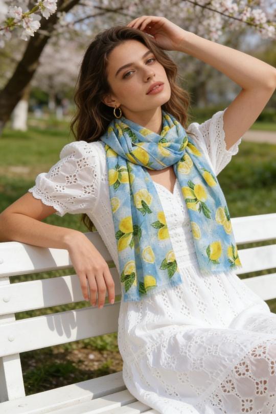 Foulards Accessoires Jaune M&P ACCESSOIRES C271 Efashion Paris