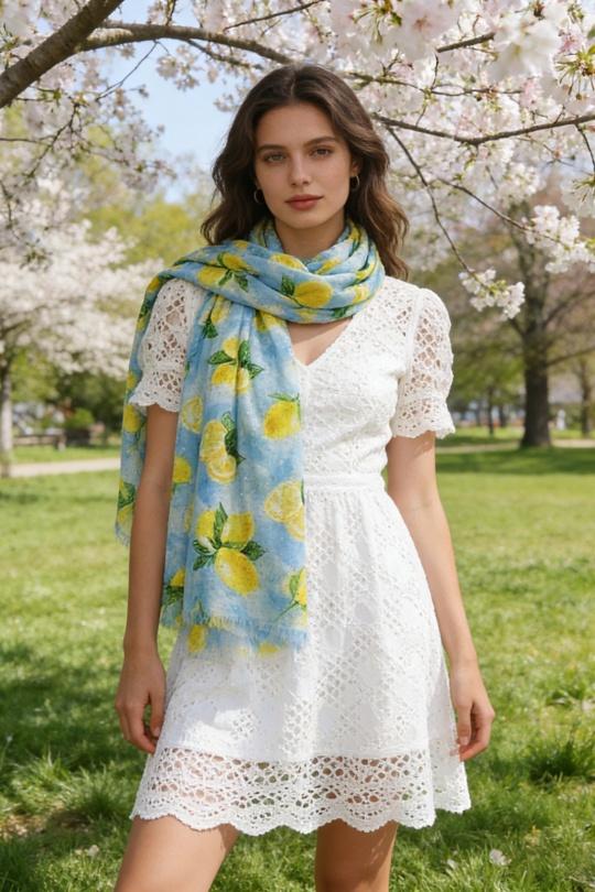 Foulards Accessoires Jaune M&P ACCESSOIRES C271 Efashion Paris