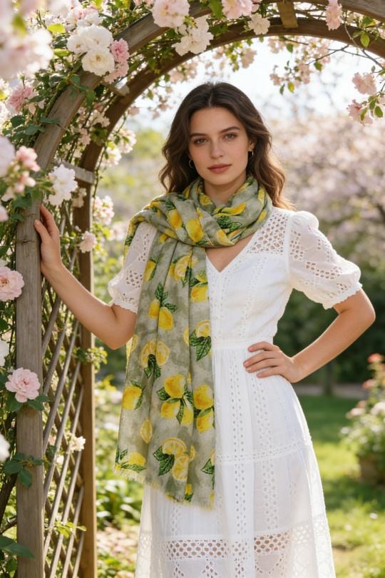 Foulards Accessoires Jaune M&P ACCESSOIRES C271 Efashion Paris