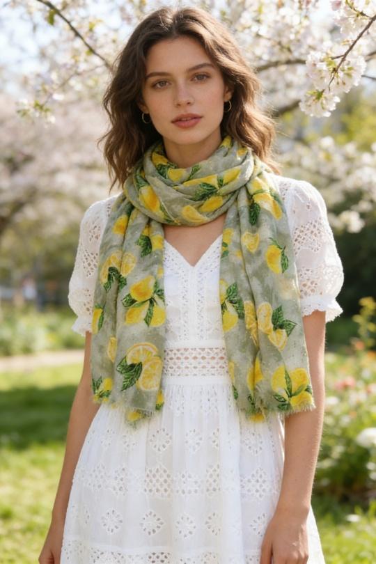 Foulards Accessoires Jaune M&P ACCESSOIRES C271 Efashion Paris