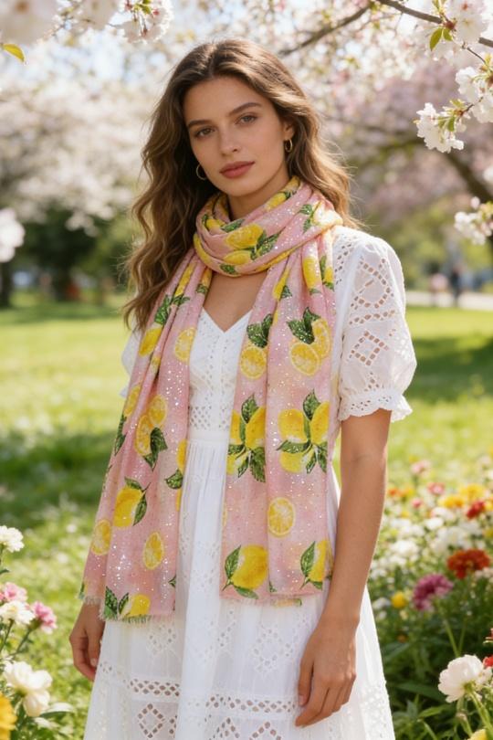 Foulards Accessoires Jaune M&P ACCESSOIRES C271 Efashion Paris