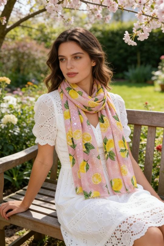 Foulards Accessoires Jaune M&P ACCESSOIRES C271 Efashion Paris