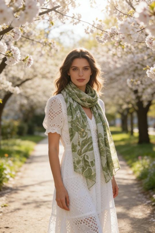 Foulards Accessoires Rose M&P ACCESSOIRES C279 Efashion Paris