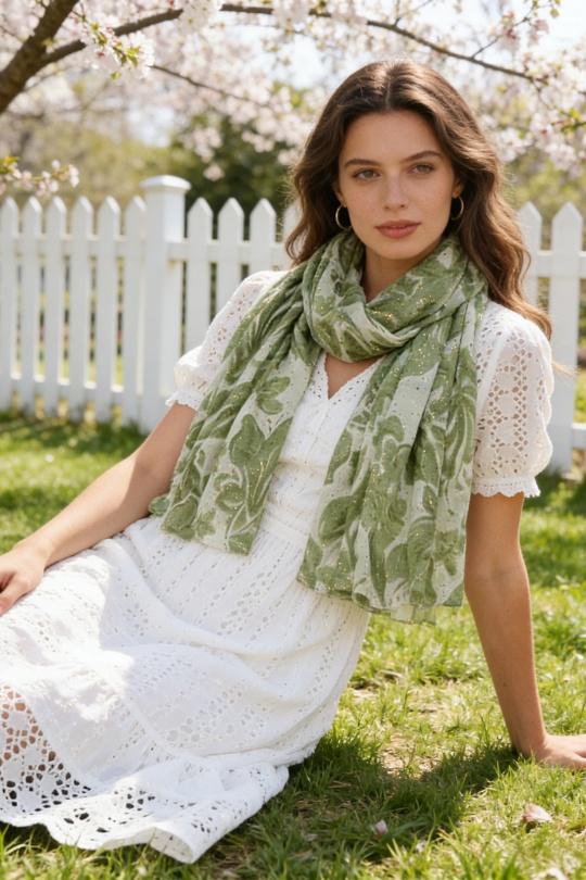 Foulards Accessoires Rose M&P ACCESSOIRES C279 Efashion Paris