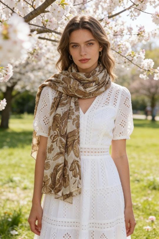 Foulards Accessoires Rose M&P ACCESSOIRES C279 Efashion Paris