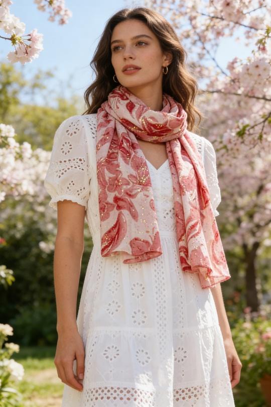 Foulards Accessories Pink M&P ACCESSOIRES C279 Efashion Paris