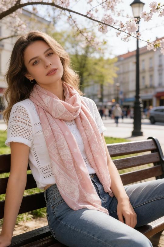 Foulards Accessoires Bleu M&P ACCESSOIRES C283 Efashion Paris